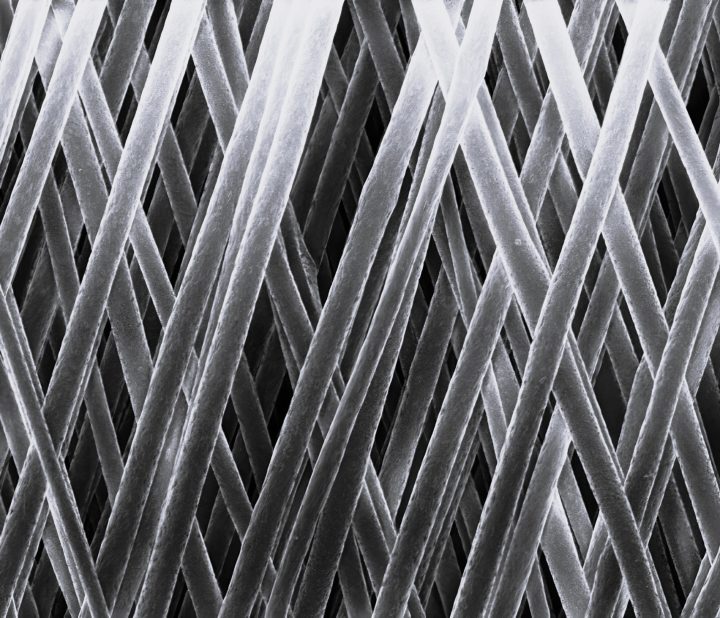 microscope image of nanofibers made by electrospinning